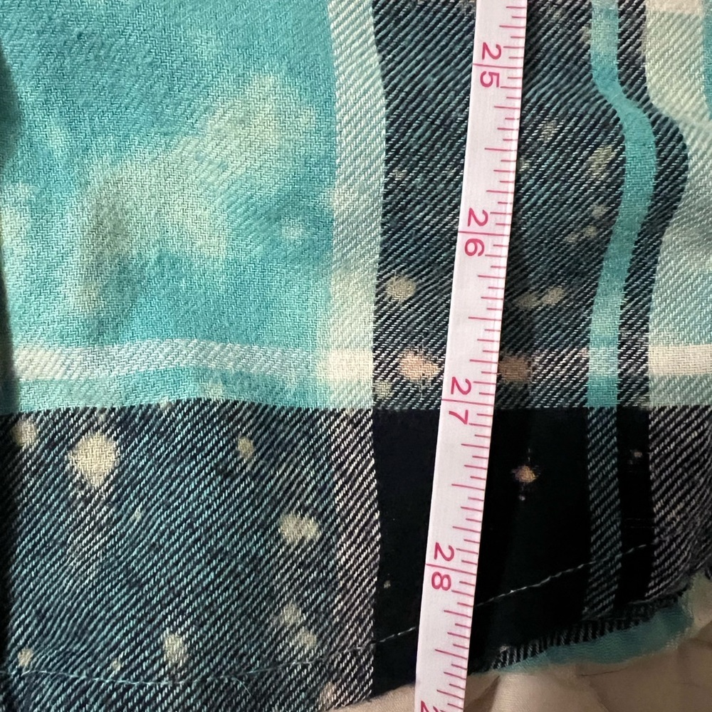 Teal and Navy Plaid Button-Down Shirt - Picture 6 of 6